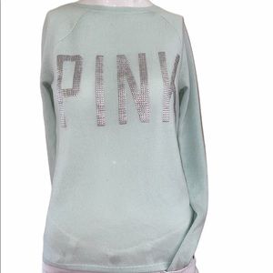 3/$25 Victorias Secret PINK Mint open back sweater